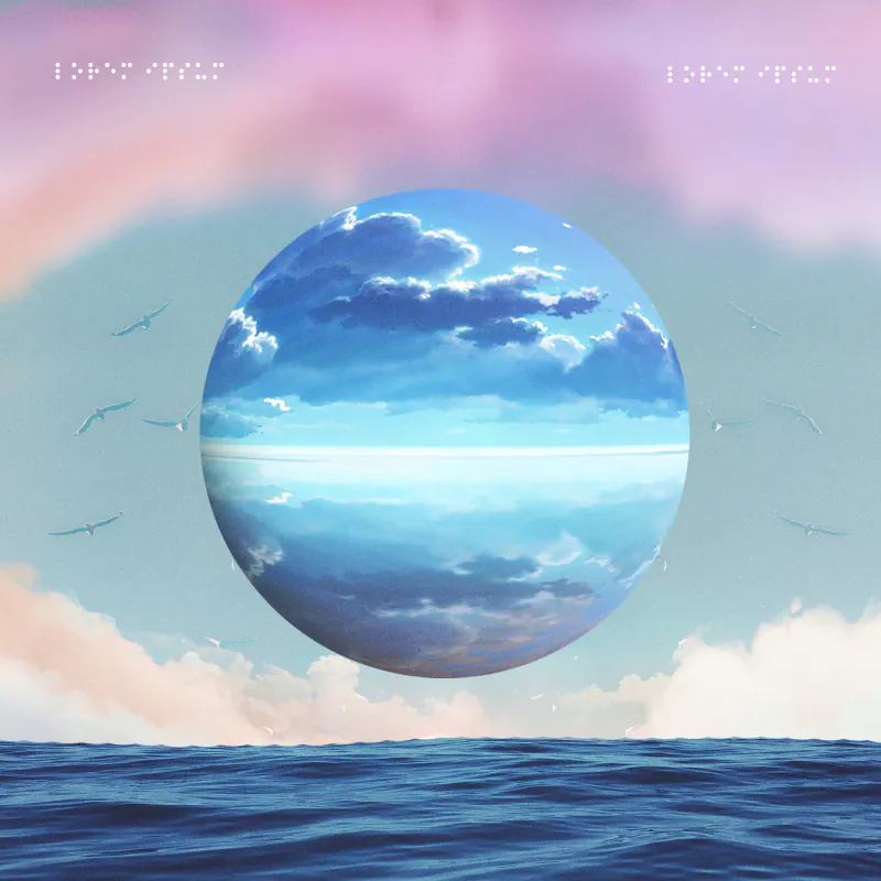 Ocean horizon captured inside a floating sphere
